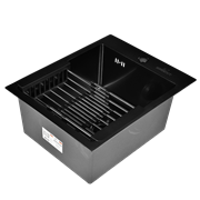 Комплект кухонная мойка из нержавеющей стали WISENT 4050B (40х50) с PVD покрытием (40х50см) с раздвижным коландером W302644B