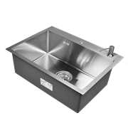 Комплект кухонная мойка из нержавеющей стали WISENT 6045 (60х45см) с дозатором.