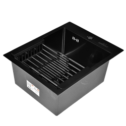 Комплект кухонная мойка из нержавеющей стали WISENT 4050B (40х50) с PVD покрытием (40х50см) с раздвижным коландером W302644B - фото 11798