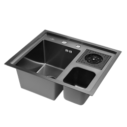 Мойка кухонная из нержавеющей стали с PVD покрытием WISENT WM36050B-S - фото 28202