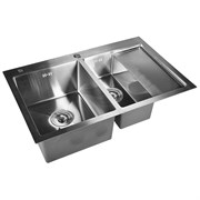 Кухонная мойка из нержавеющей стали с сифоном WISENT 7851-SL (78х51см)