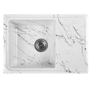 Мойка для кухни из искусственного камня WISENT WB15-12 Мрамор Бело-черный (БЕЛАРУСЬ) 435*620*220