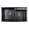 Комплект кухонная мойка из нержавеющей стали с PVD покрытием WISENT WGS37843BS с телескопическим коландером и дозатором WGS7843-BS/W302644B/405B/GER011