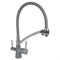 Смеситель для кухни однорычажный с гибким изливом и подводкой для питьевой воды WISENT графит (4855-24-9) W4855-24-9