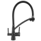 Смеситель для кухни однорычажный с гибким изливом и подводкой для питьевой воды GERHANS PVD покрытие графит (4855U-12) K4855U-12