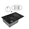 Комплект кухонная мойка из нержавеющей стали WISENT WS37850B-X с PVD покрытием (78х50 см) с раздвижной решеткой и дозатором - фото 24510