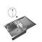 Комплект кухонная мойка из нержавеющей стали WISENT WS37850X (78х50 см) с дозатором - фото 24592
