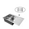 Комплект мойка для кухни из нержавеющей стали с раскладной решеткой WISENT W37851-L (78х51см) - фото 24701