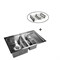 Комплект кухонная мойка из нержавеющей стали WISENT 7851-SL (78х51см) со складной решеткой. - фото 24706