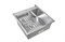 Мойка для кухни нержавеющая 50х50, сатинированная, со скошенным краем и мелким фактурным тиснением. Сифон с ситечком, дозатор, коландер. WGS35050M-C/WGER013/W405A/W302644 WGS35050M-C/WGER013/W405A/W302644